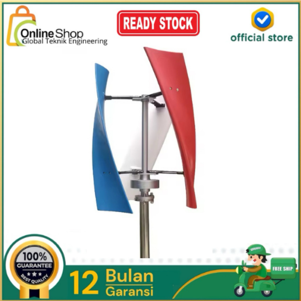 Vertical Axis Wind Turbine VAWT Turbin Angin 500-5000 Watt 12-48 Volt 3000w 12v 24v 48v Turbin Angin