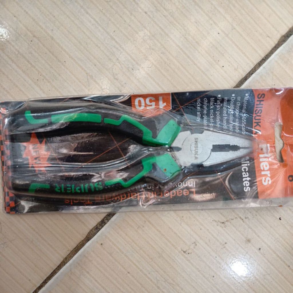 TANG kombinasi 6 inch lapis karet shihuka /tang listrik