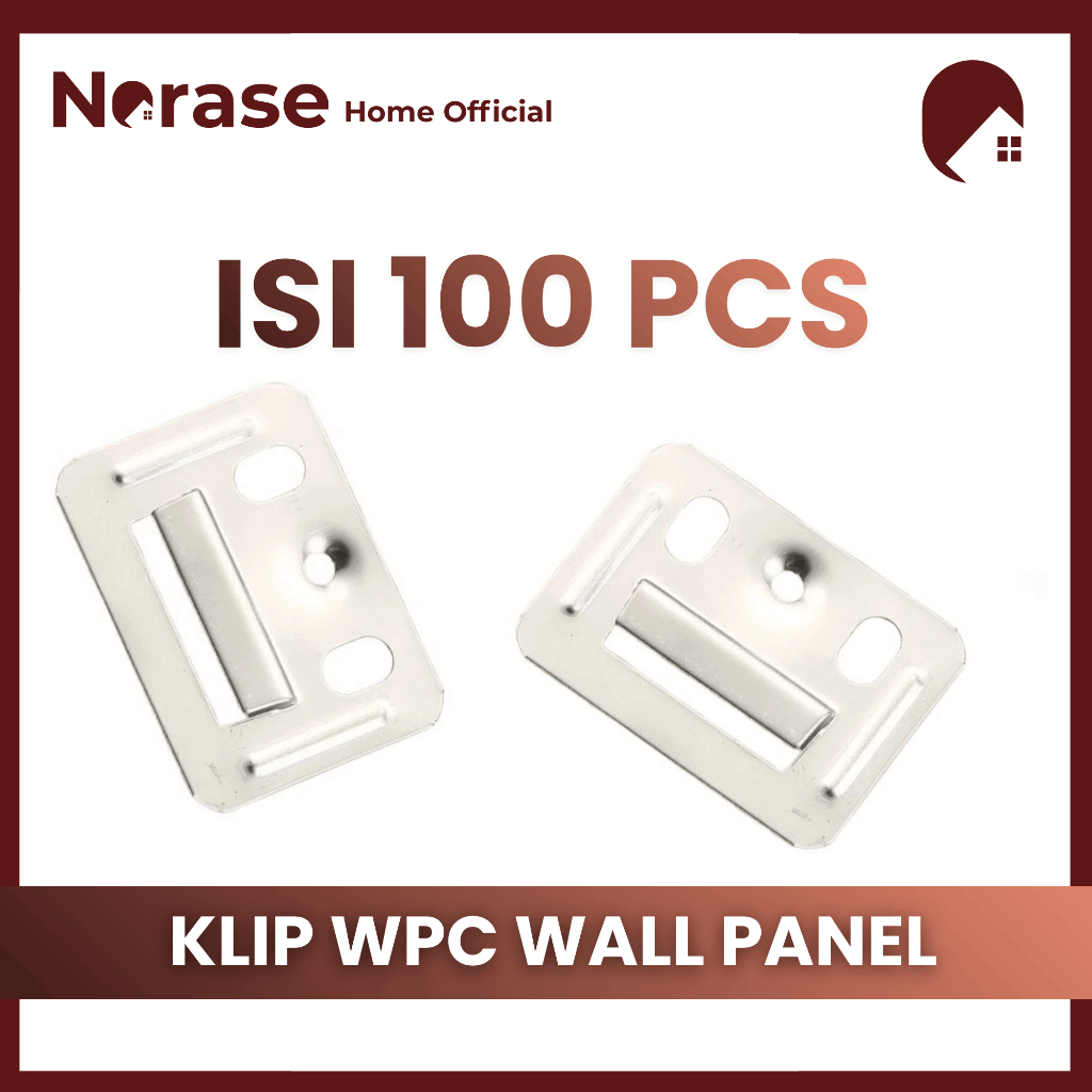 100pcs Clip WPC/Braket Wall Panel WPC/Klip Wood Panel WPC/NORASE