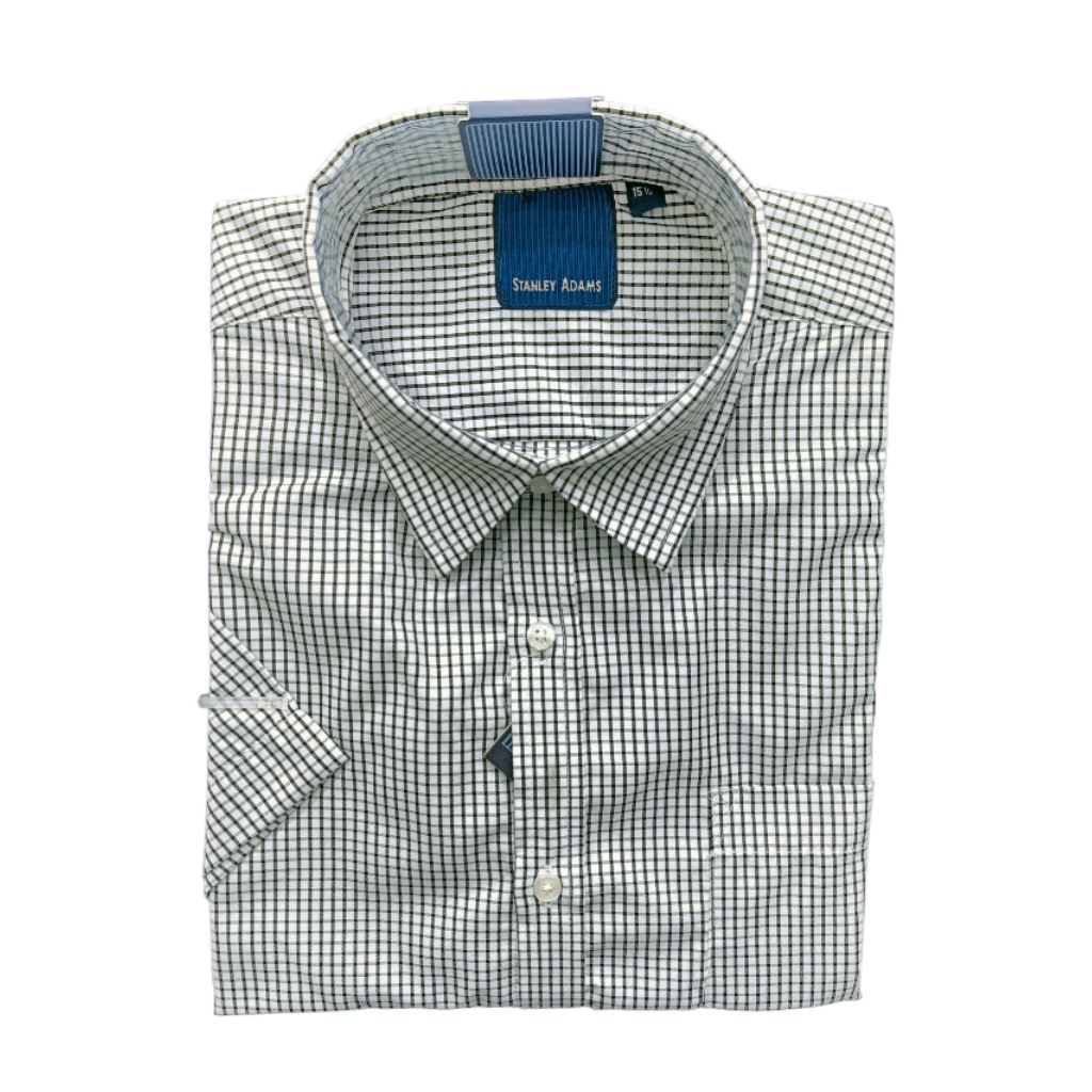 Kemeja Pria Stanley Adam Original Kerja Kantor Formal Lengan Pendek