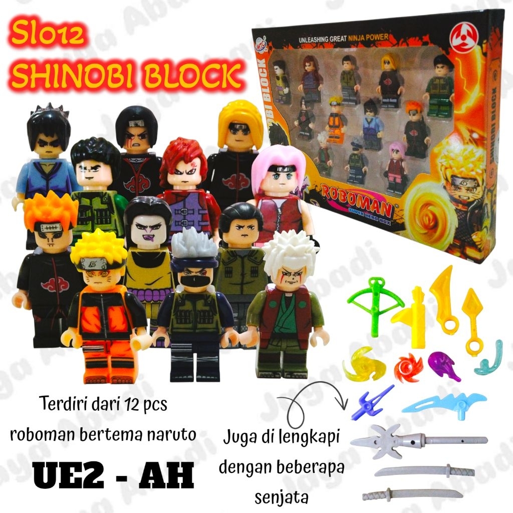 SI012 | ROBOMAN NARUTO SHINOBI BLOCK MINECRAFT / MAINAN LEGO / ORANG-ORANGAN LEGO