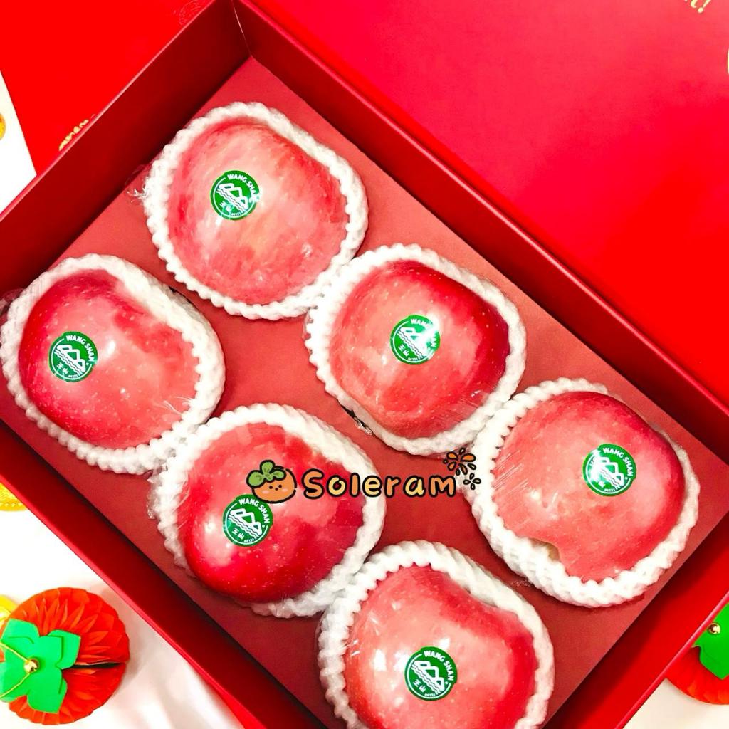 Buah Apel Fuji Wangshan Isi 6 Pcs Hampers Imlek Premium