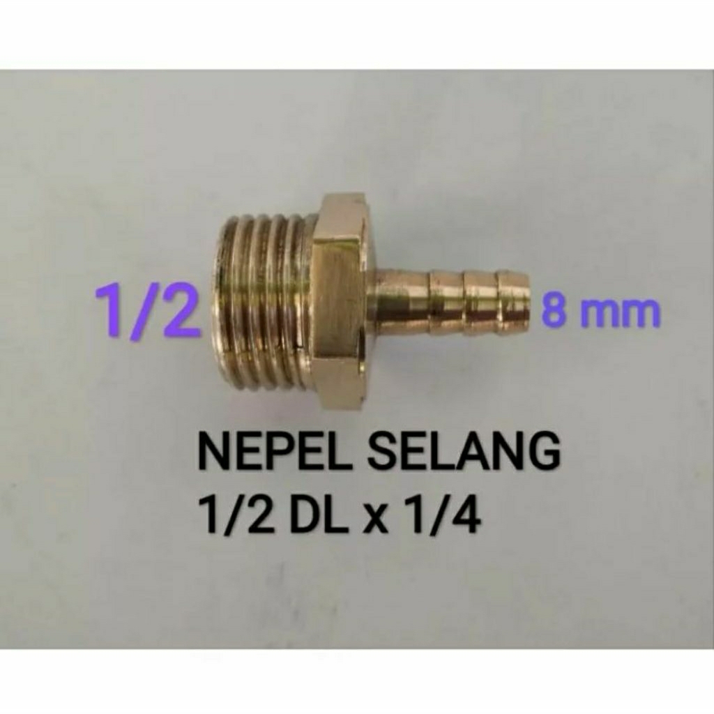 Nepel selang drat luar 1/2 x 1/4