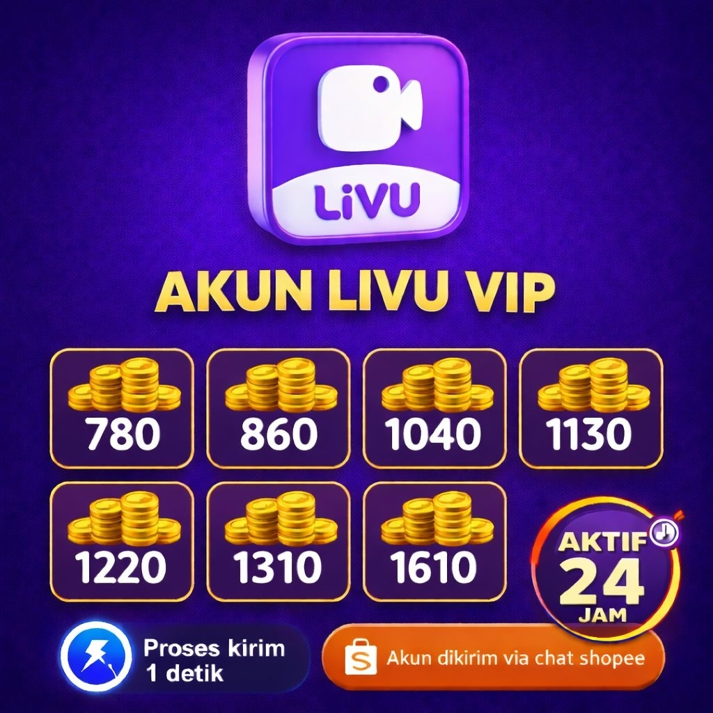 Akun LivU VIP Berisi Saldo Koin Siap Pakai Garansi - Kirim 1 Detik