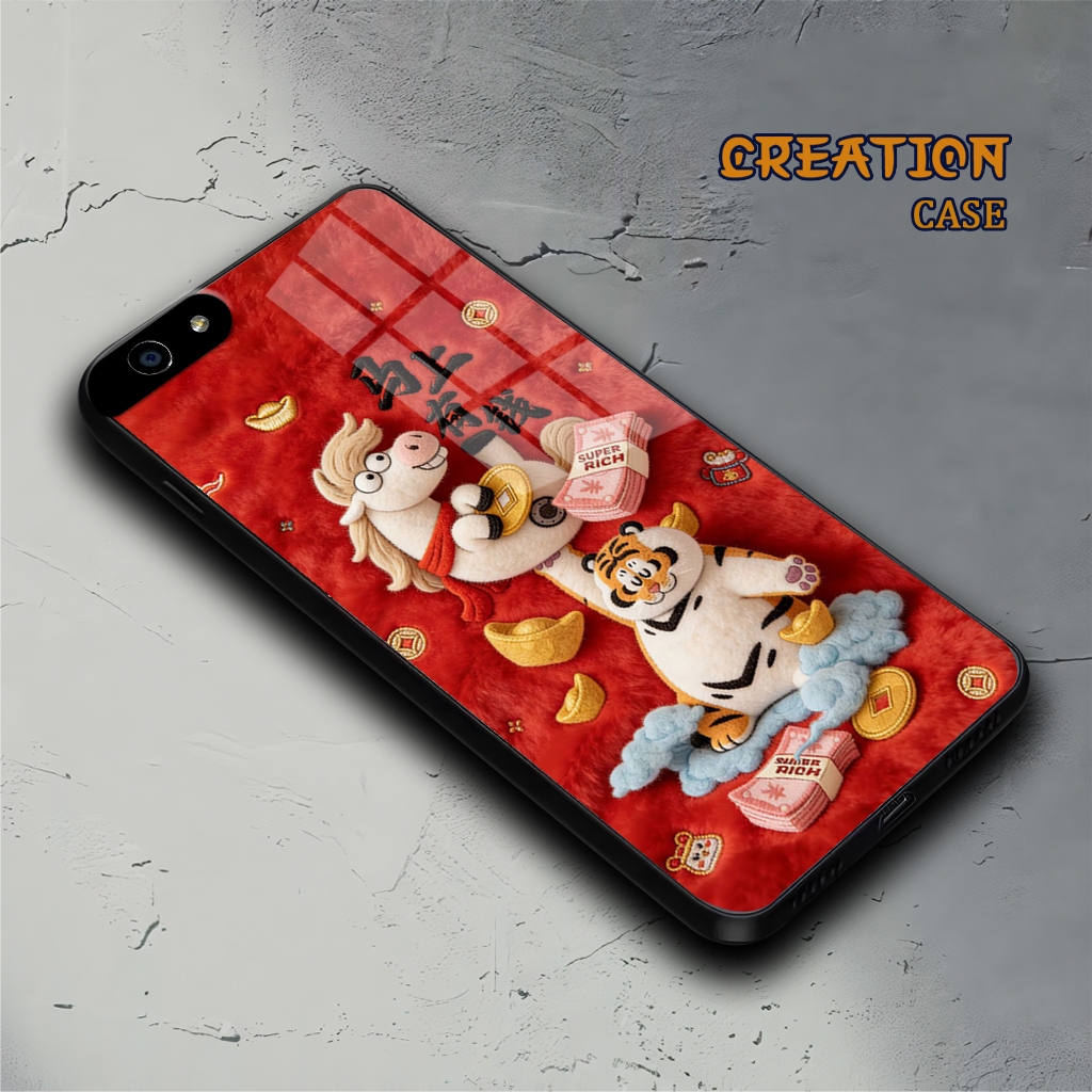 [CC201] Case Hp OPPO A71 A83 A39 A57 2016 A59 F1s F7 Kesing Glossy Kaca Casing Silikon DESAIN MOTIF 