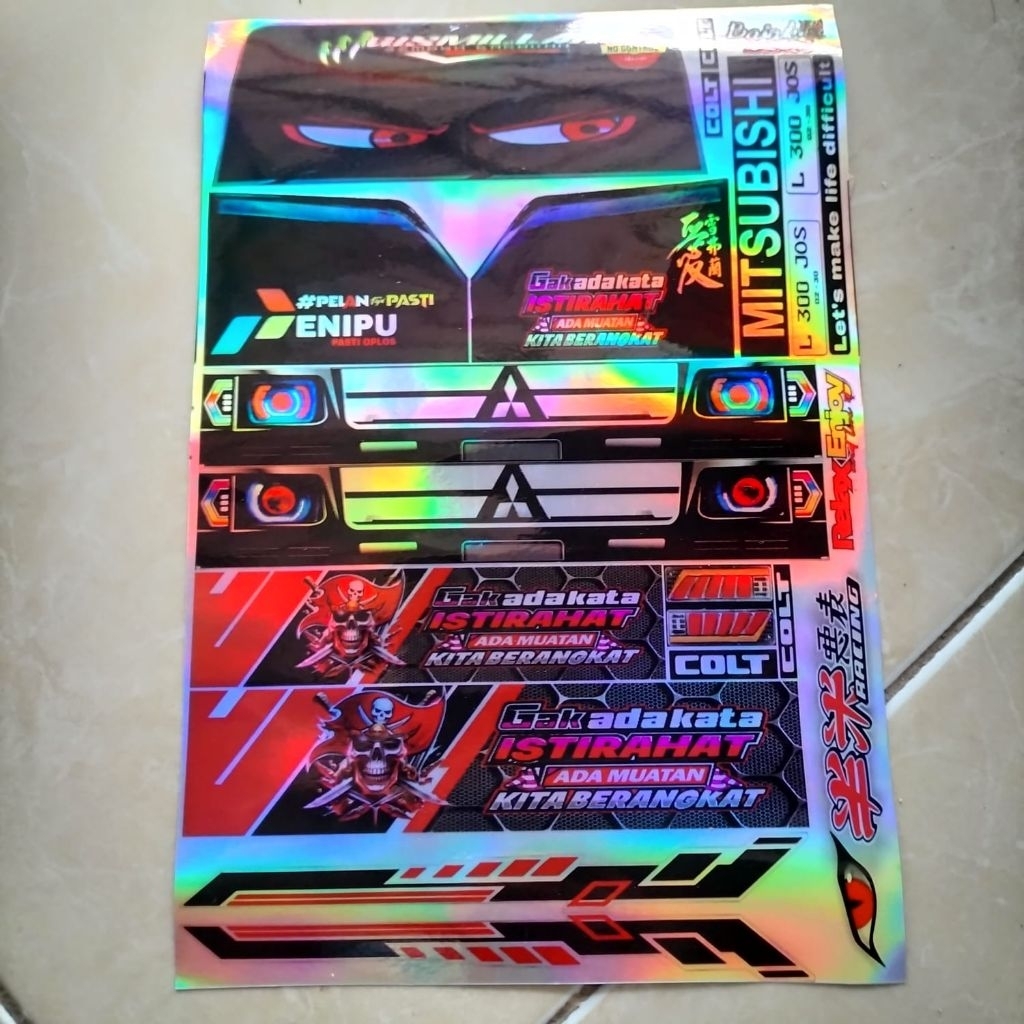 STIKER PACK NINIATUR L300 NEW VERSION BAHAN HOLOGRAM BERKUALITAS