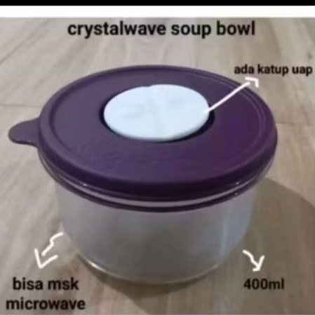 bowl soup kristal Tupperware (baru)