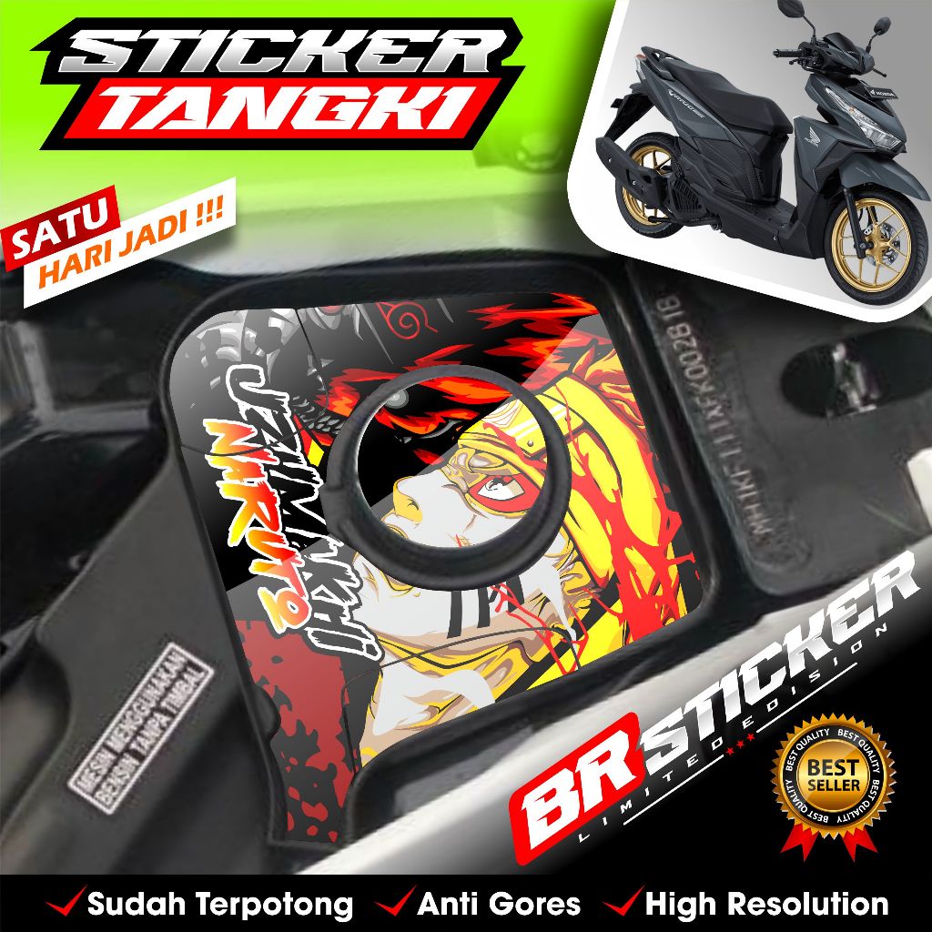 Stiker Tangki Bensin VARIO LED 125 - 150 2015 2016 2017 2018 Bisa Custom Sudah di Cutting BR.01