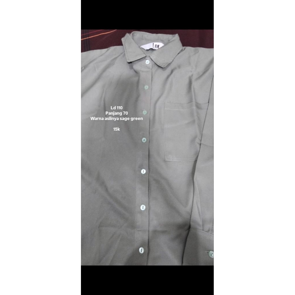 Kemeja sage green