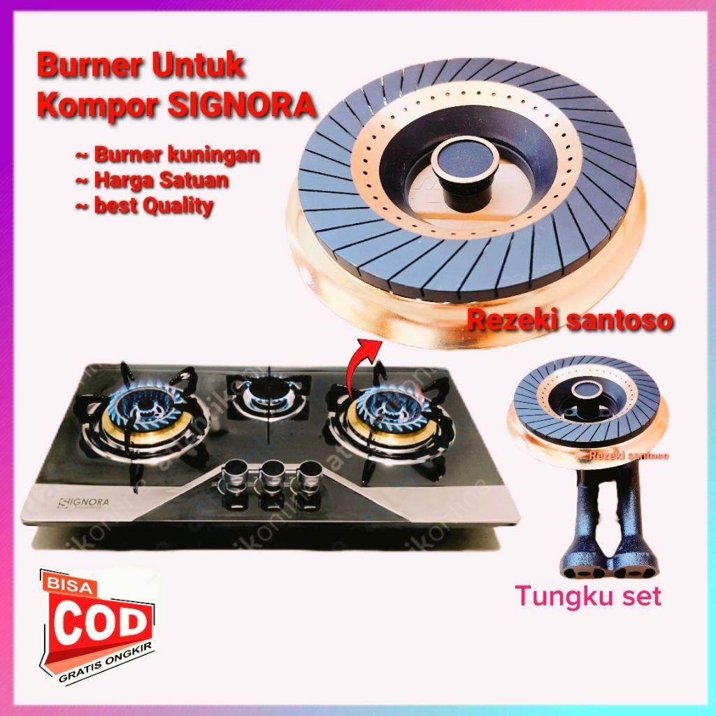 Burner Kompor Signora 3 Tungku - Tungku kompor tanam signora 3 Tungku - Burner Tanam kompor SIGNORA
