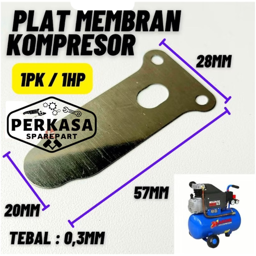 Plat Membran Mesin Kompresor Angin 1PK 1HP Klep Katup Angin Kompresor Spare Part