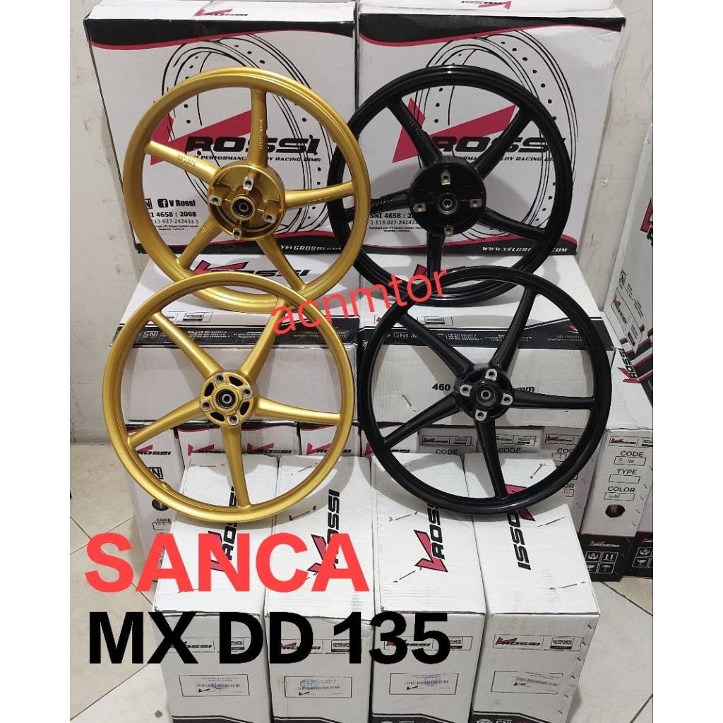 VELG PELAK/PELEK V ROSSI SANCA  JUPITER MX NEW 135 DD MODEL COPY RCB.1 SET VELG RACING V ROSSI PALAN
