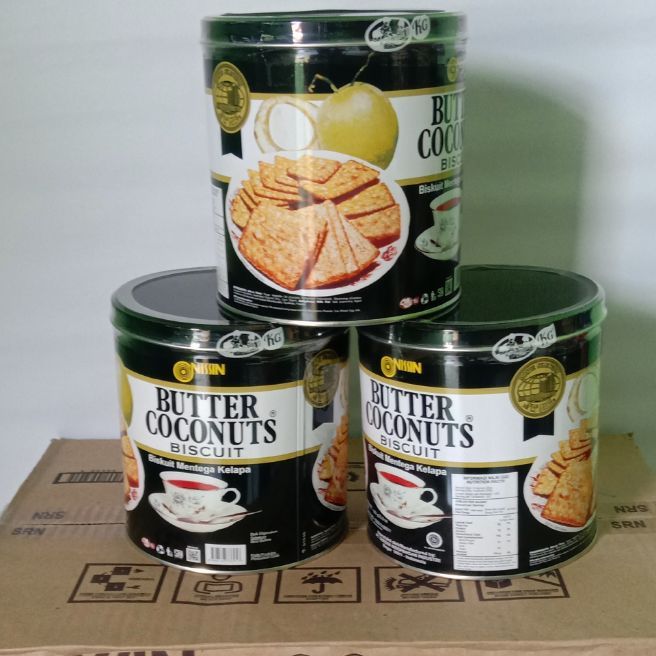 Nissin Butter Coconut Roti Kaleng [ 6PCS x 650gr ] 1 KARTON