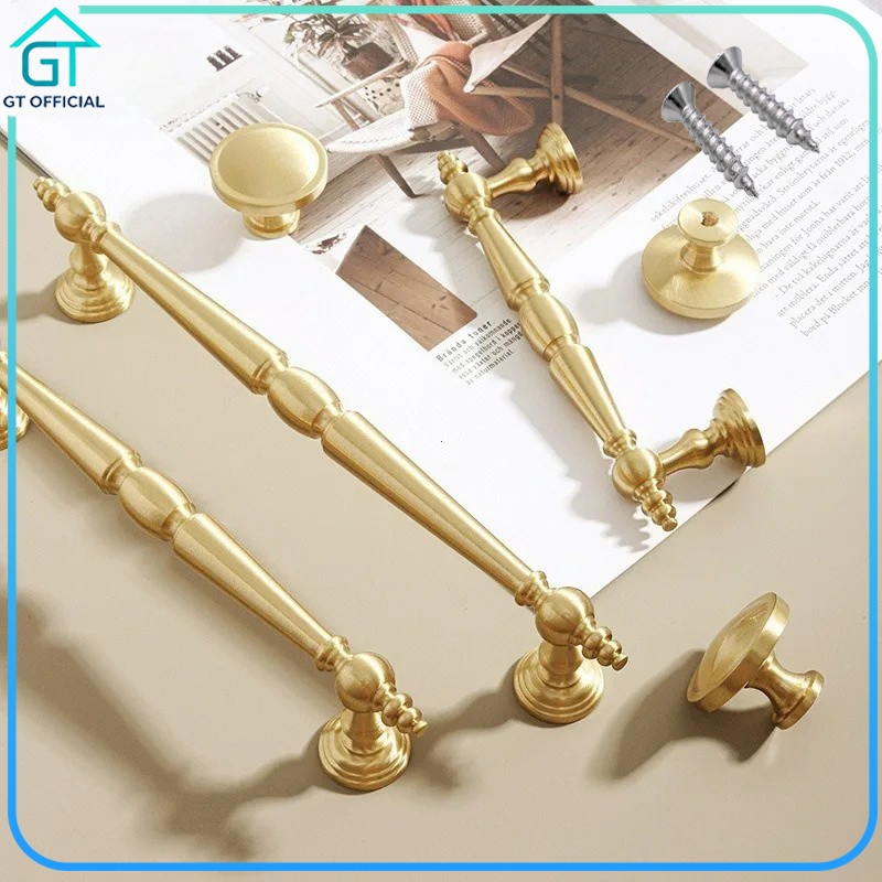 Handle Lemari Pakaian Gold Handle Gagang Pintu Emas Tarikan Pintu Laci Lemari Kabinet Dapur Minimali