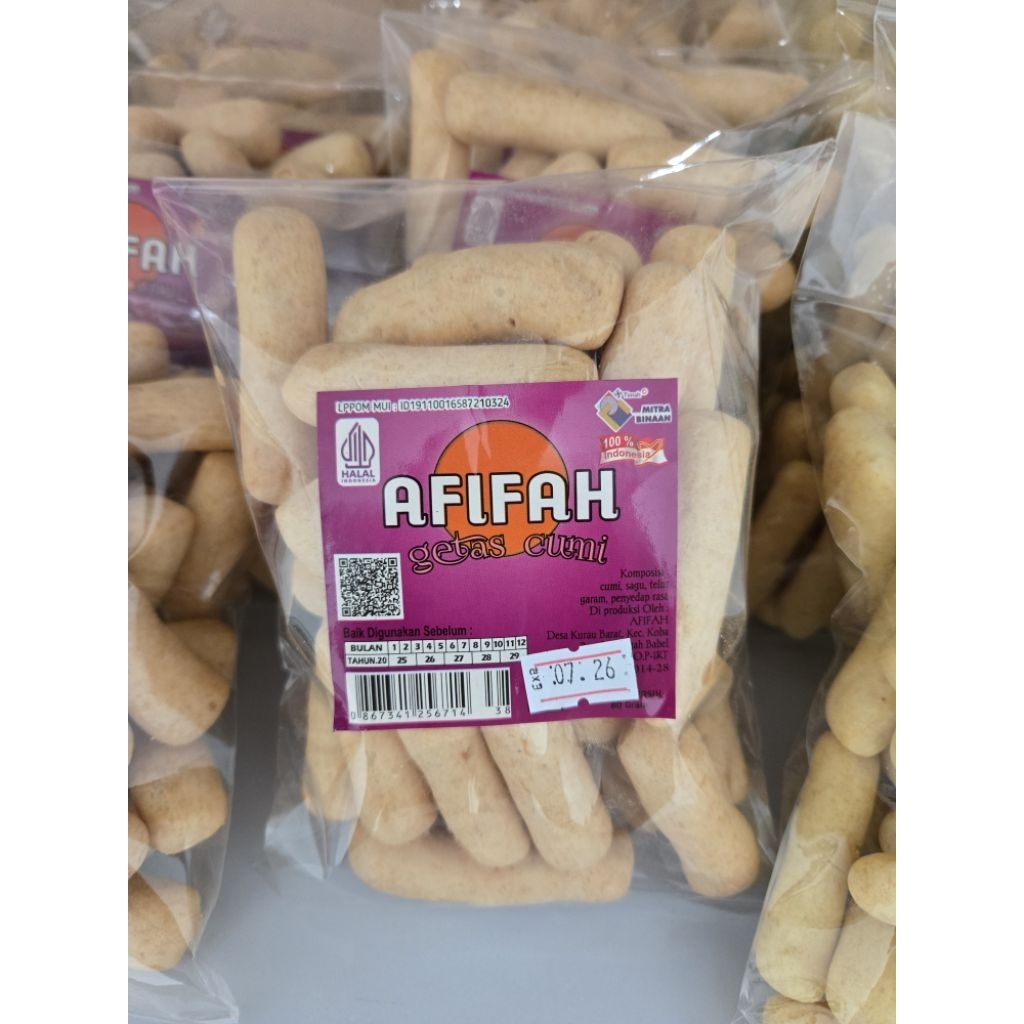 Getas Cumi Khas Kurau Bangka 80 gram / Kretek Cumi Kurau Bangka - Snack Bangka Madani