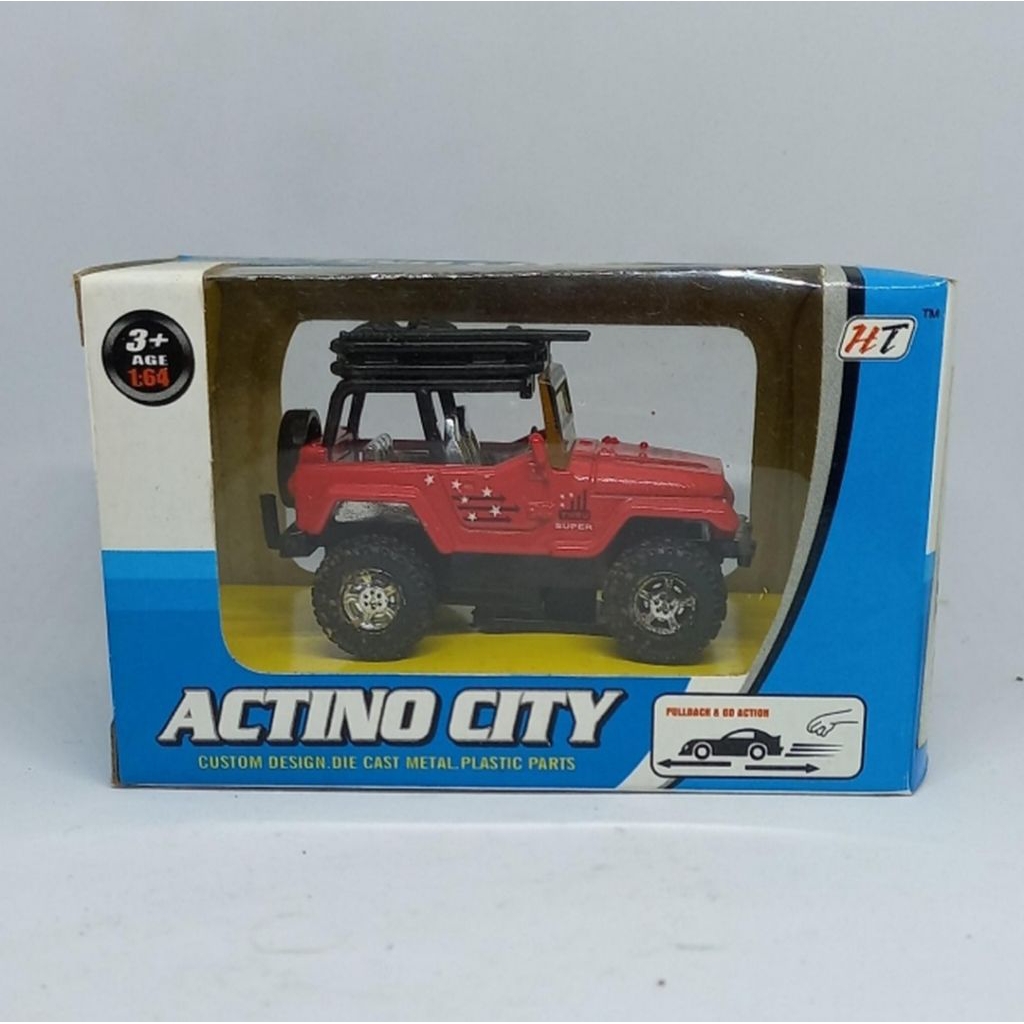 actino city daiso jeep wrangler diecast 1/64 not pullback (t)