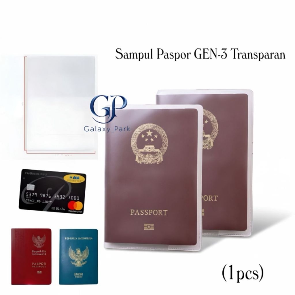(1Pc) Sampul Paspor Kingglass GEN-3 Transparan Buku Nikah Cover Pelindung Plastik Travelmate Premium
