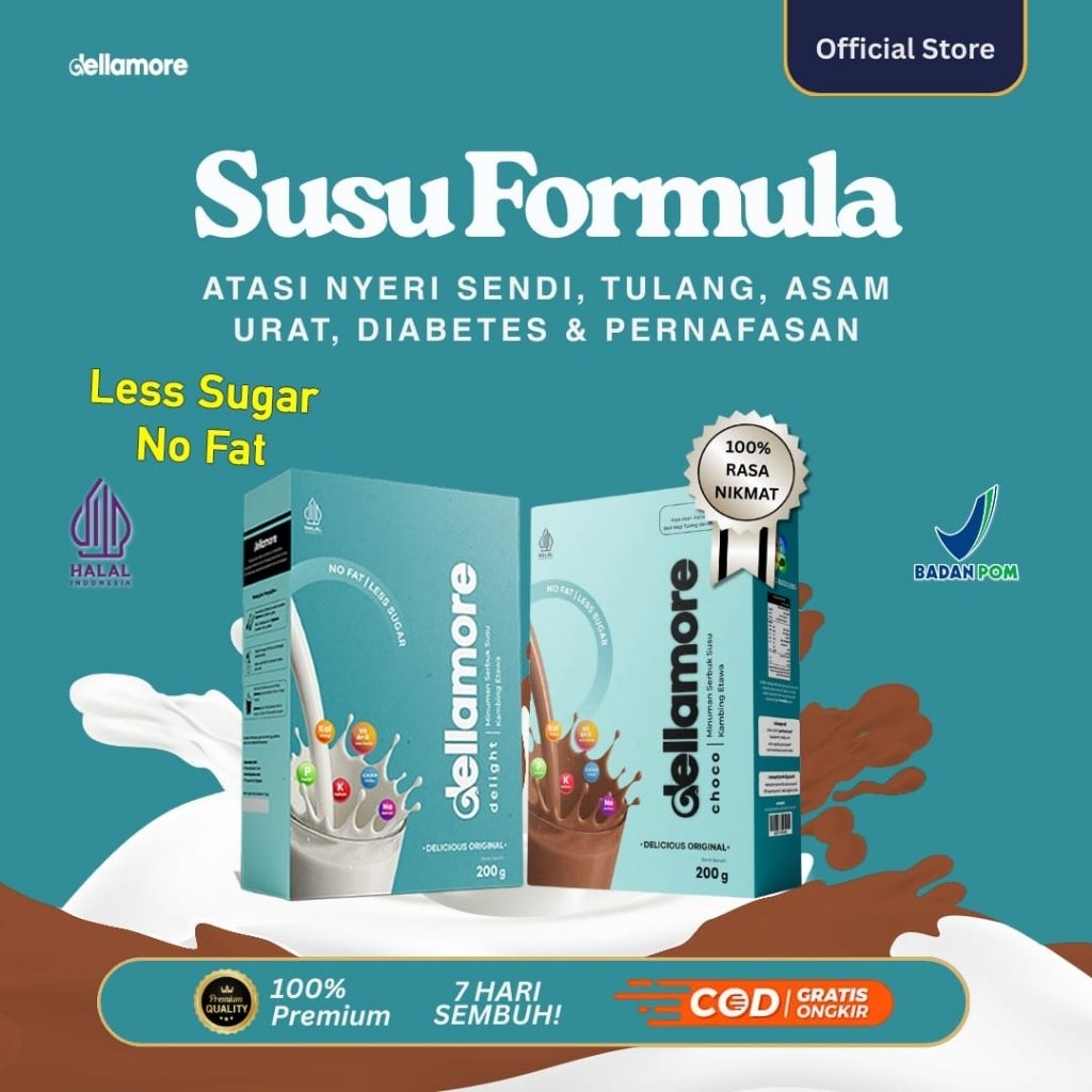 Paket 3 BOX, Dellamore (Dellicia and More) - | Susu Tulang, Sendi, paru2, Asam Urat dan Diabetes
