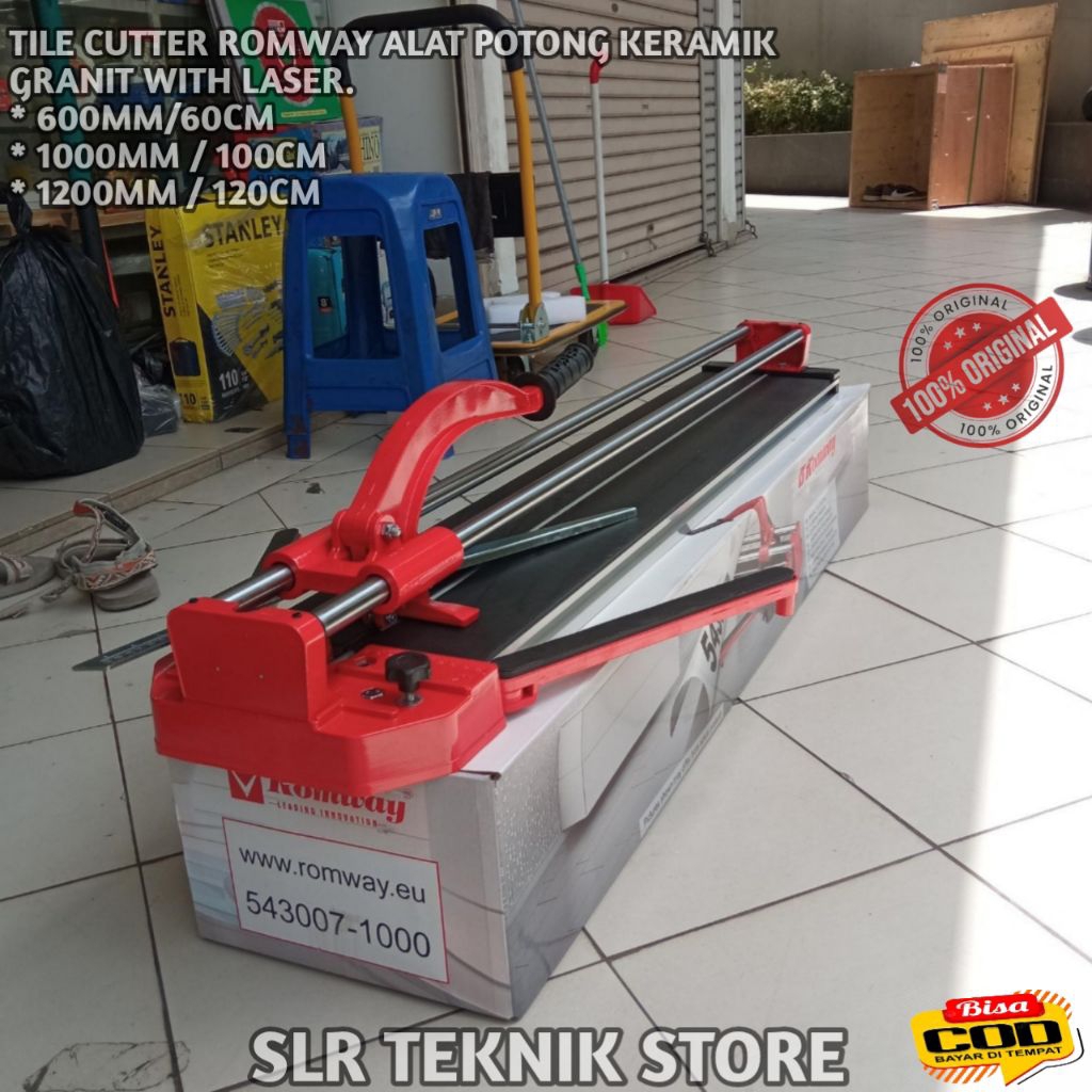 Tile Cutter ROMWAY Alat Potong Keramik & Granit 60 CM 100 CM 120 CM Mesin Potong Keramik Granit Manu