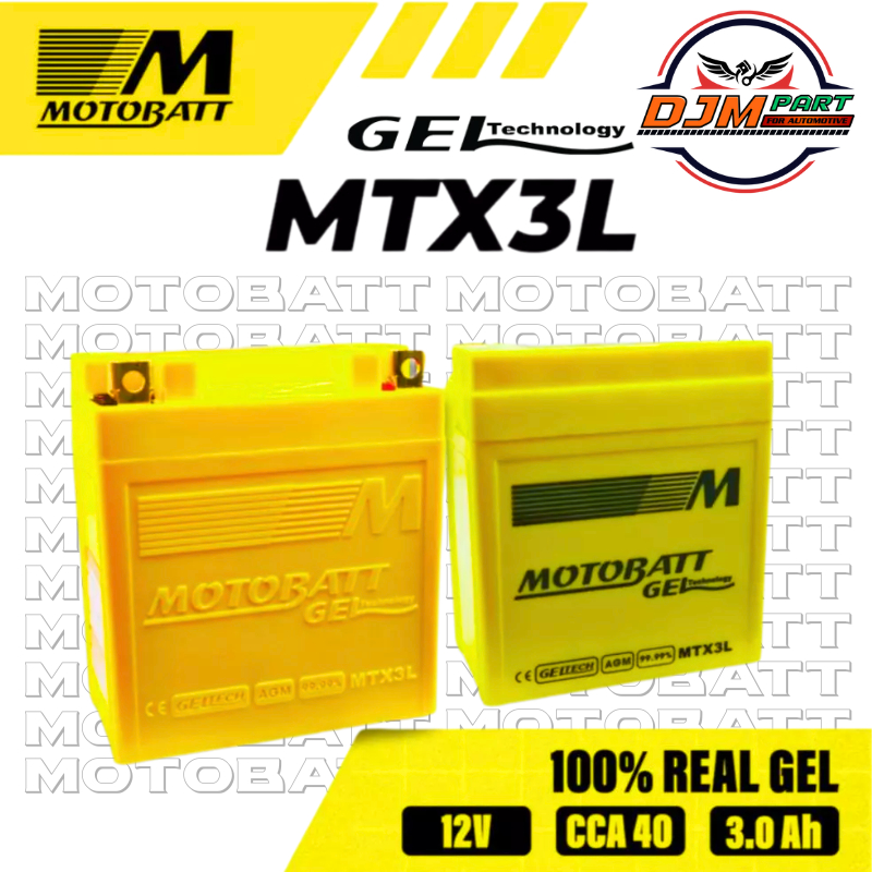 MOTOBATT Aki Kering Motor RX KING Ninja R Ninja SS 12V 3Ah Original