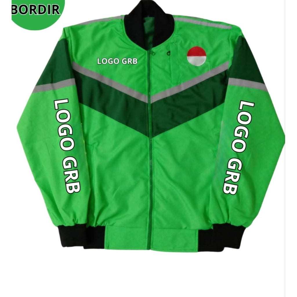 Jaket Bomber GRB Hijau BORDIR