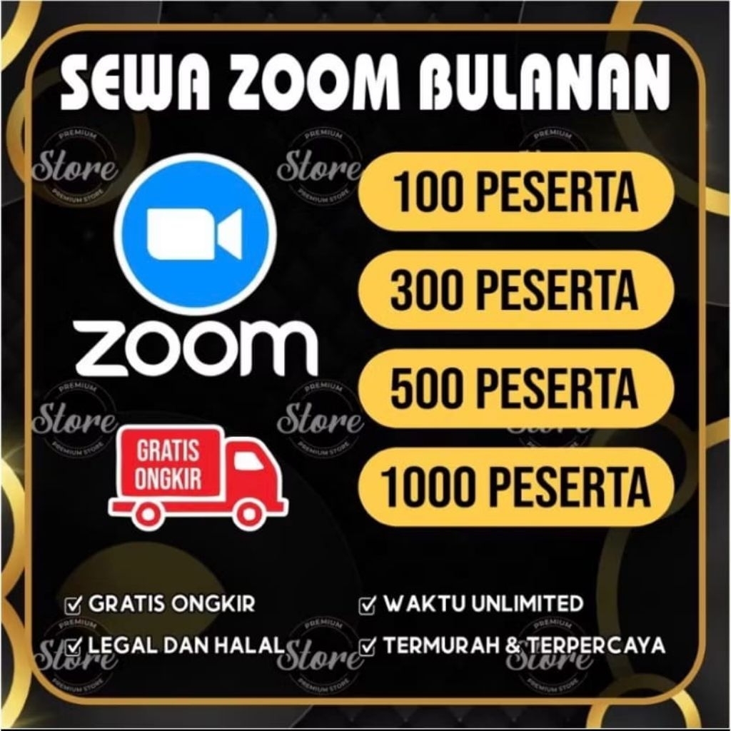 Akun Zoom Meeting pro 100 300 peserta anti disable
