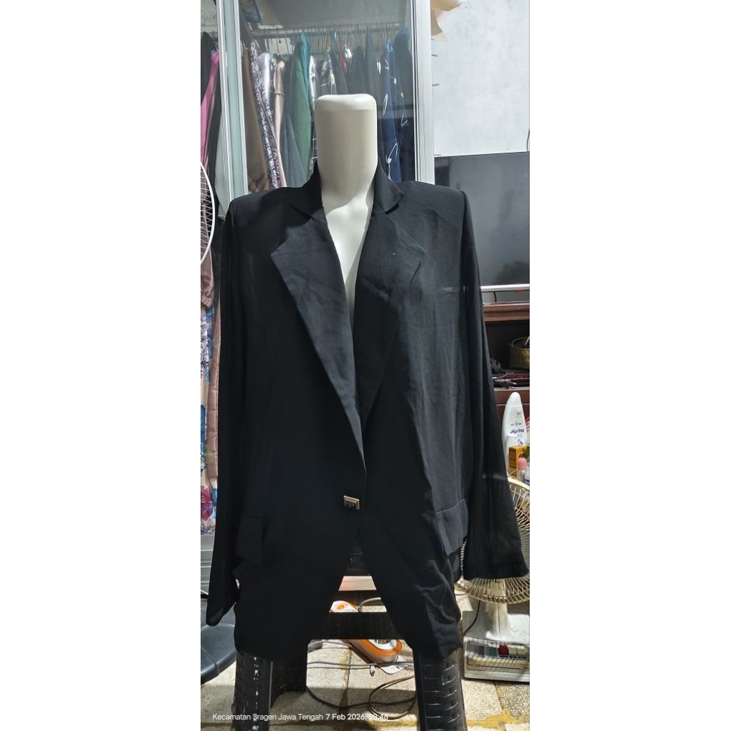 blazer sifon hitam