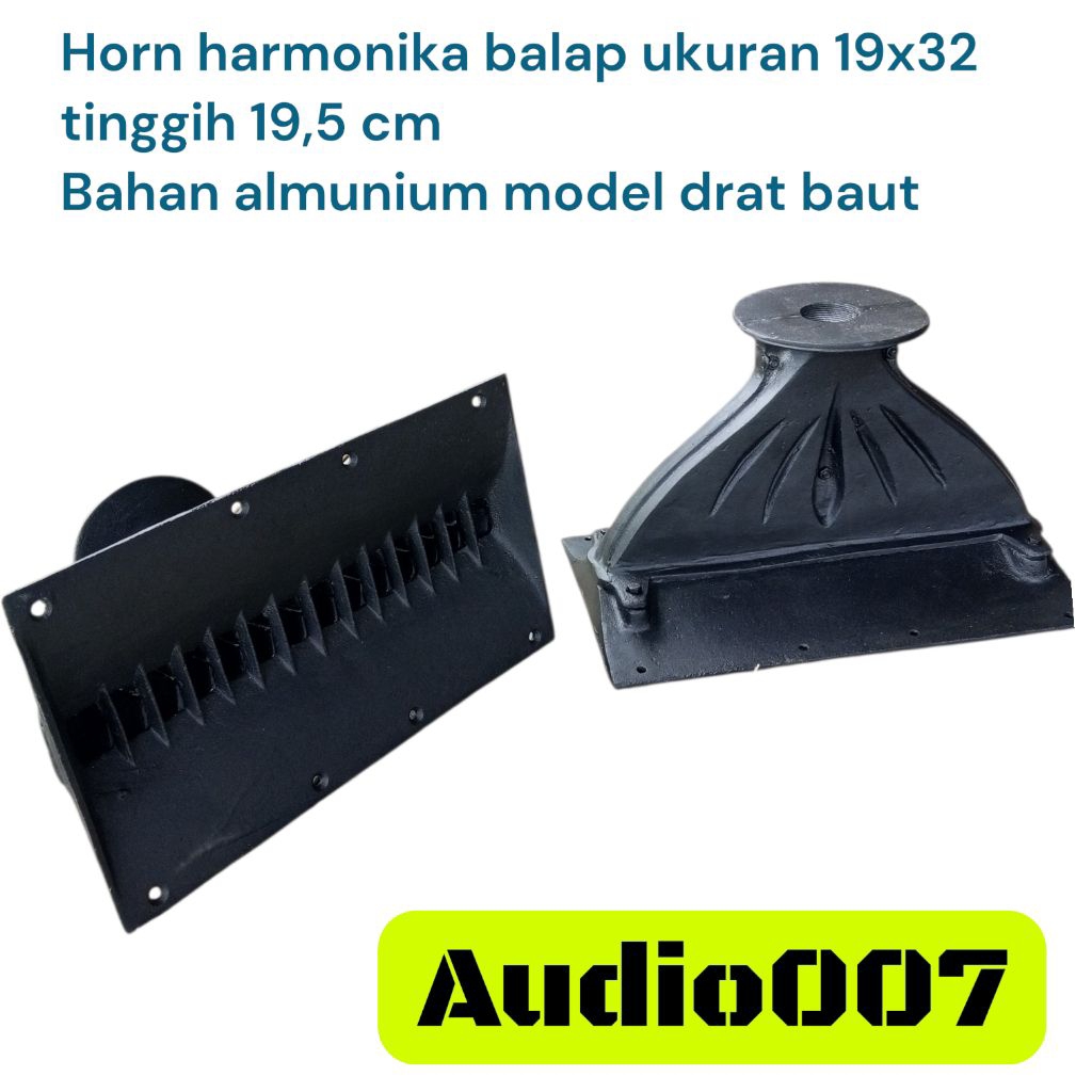 horn harmonika balap ukuran 19x32,horn tweeter,horn,horn bahan almunium,horn harmonika