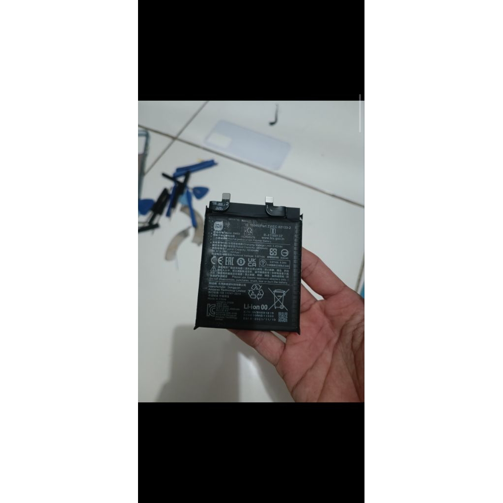 baterai copotan original mi11t second normal