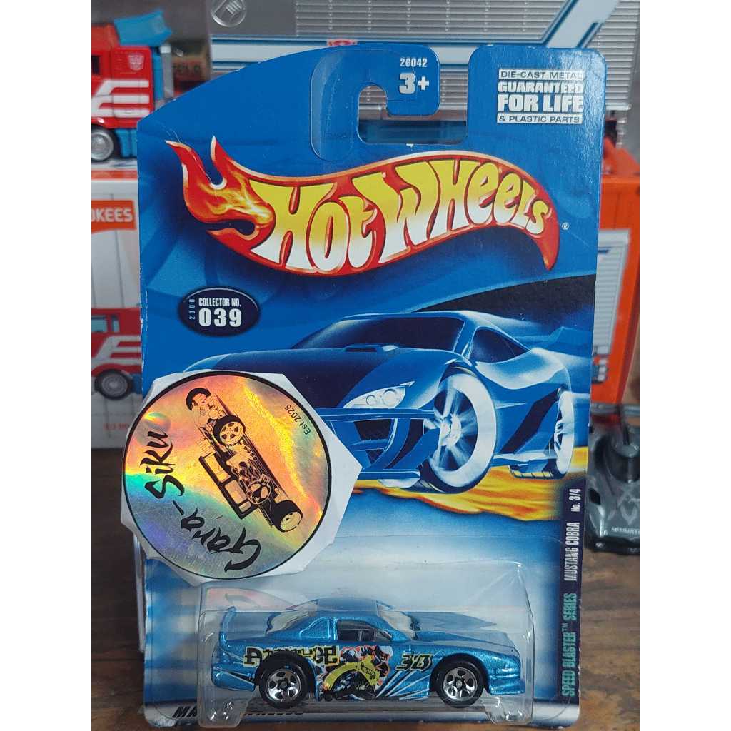 HOT WHEELS MUSTANG COBRA BIRU SOEED BLASTER SEIRES 2000