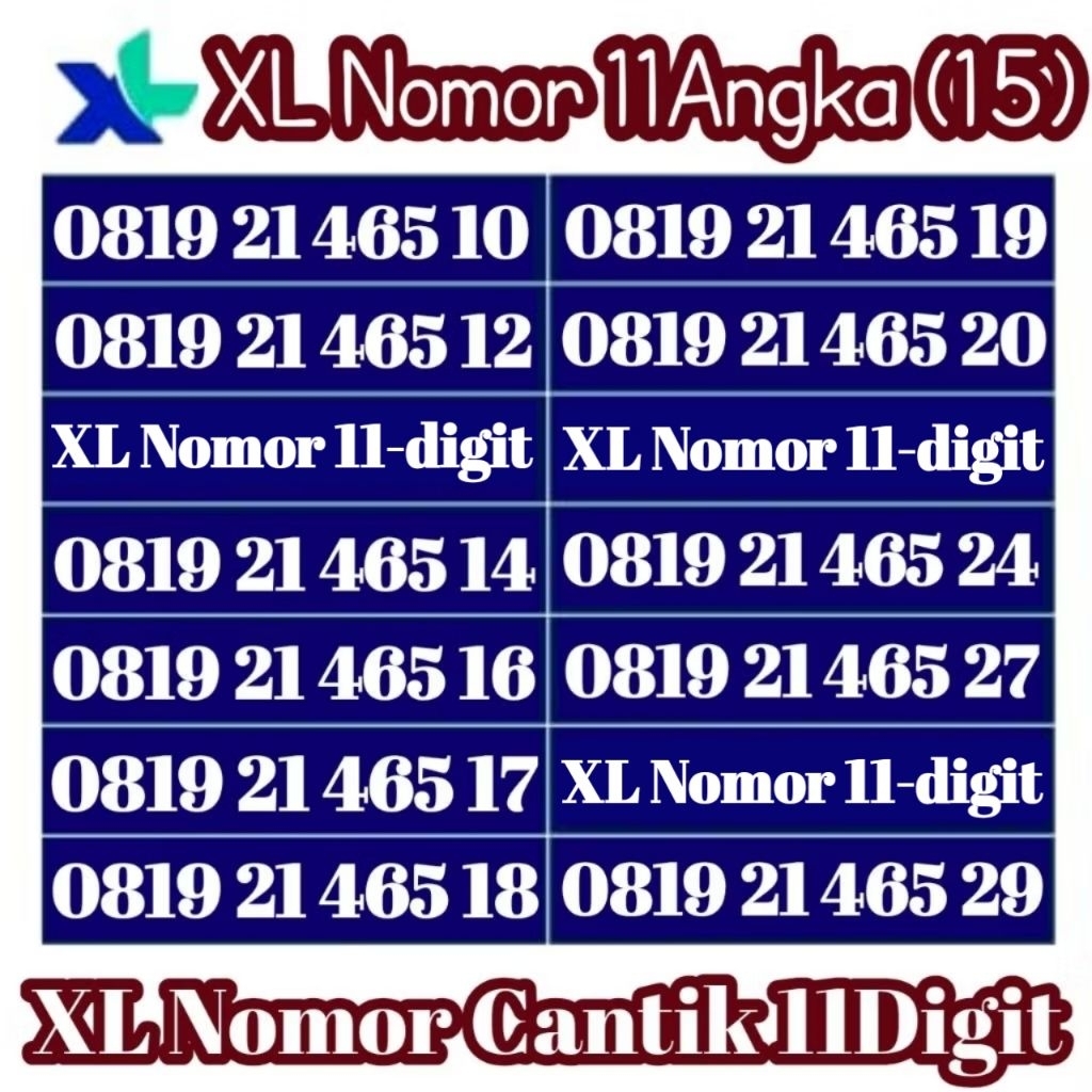 promo perdana XL nomor cantik 11digit (Cek Deskripsi)