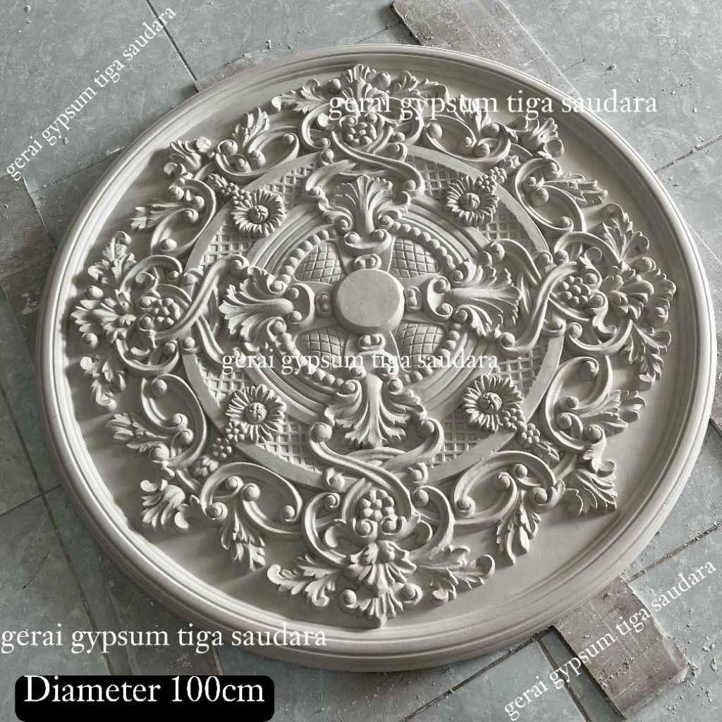 Ornamen GYPSUM - Ornamen lampu 100cm - Tempat lampu gypsum - Ornamen gypsum 100cm