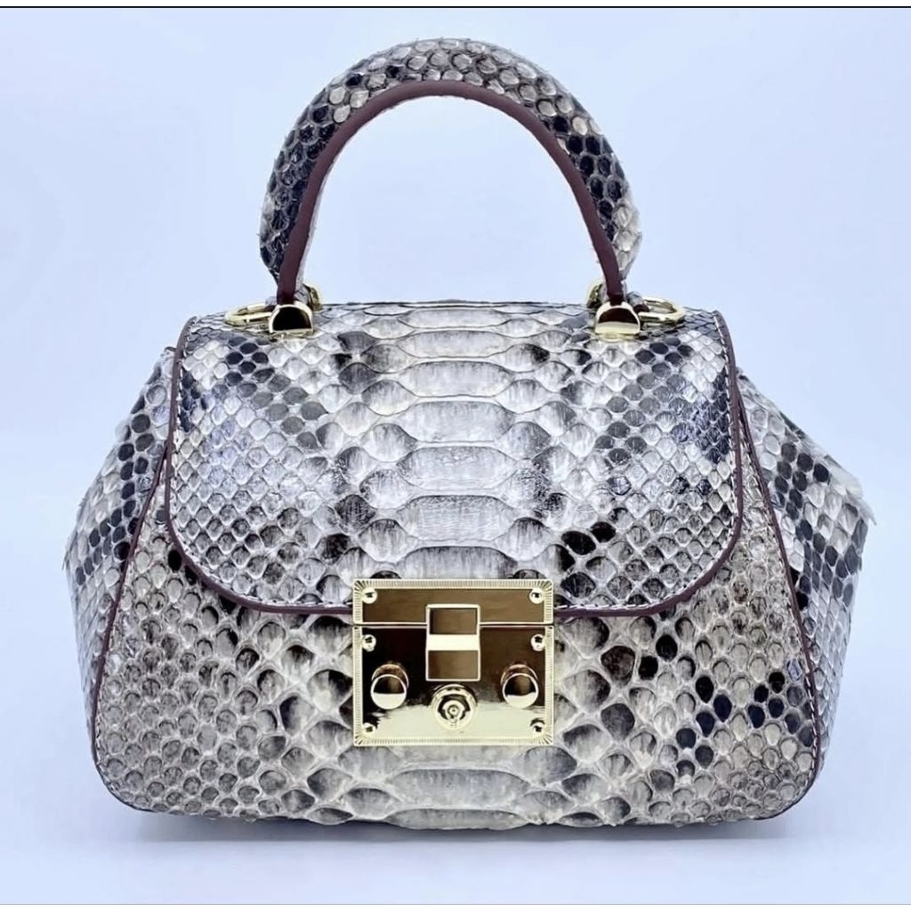 Tas Wanita Tas Cubby Kulit Ular Asli