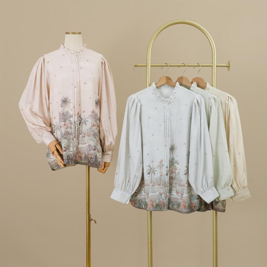 Victoria Blouse Motif - Linen Katun Premium