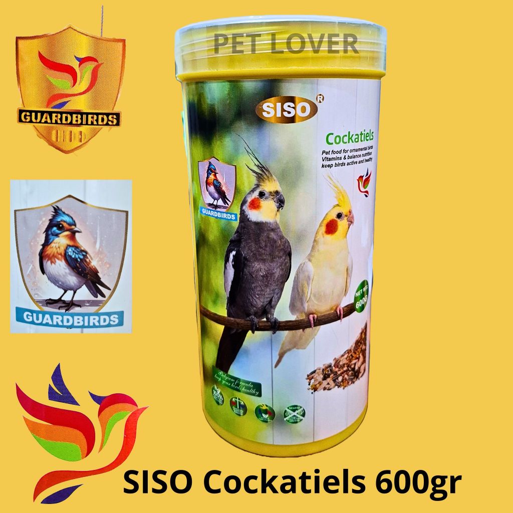 SISO Cockatiels 600gr Pakan Burung Cockatiel Parkit Australia, Sun conure dan Parrot Medium