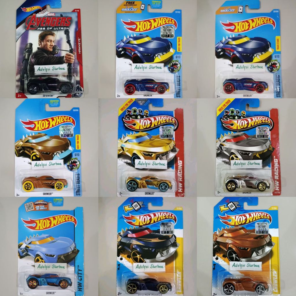 hotwheels hot wheels growler edisi marvel avengers age of ultron hawkeye factory sealed akta chrome 