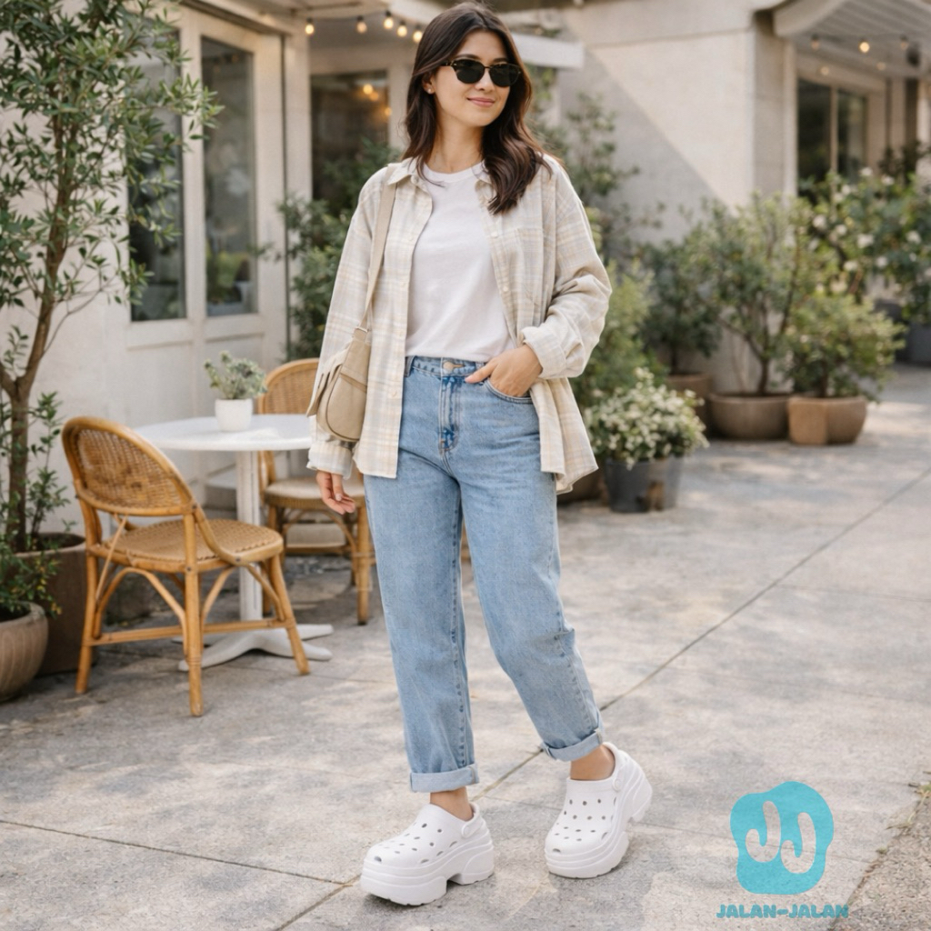 Jalan-Jalan | Sandal Baim Wanita Dewasa Dengan Hak Tinggi Casual