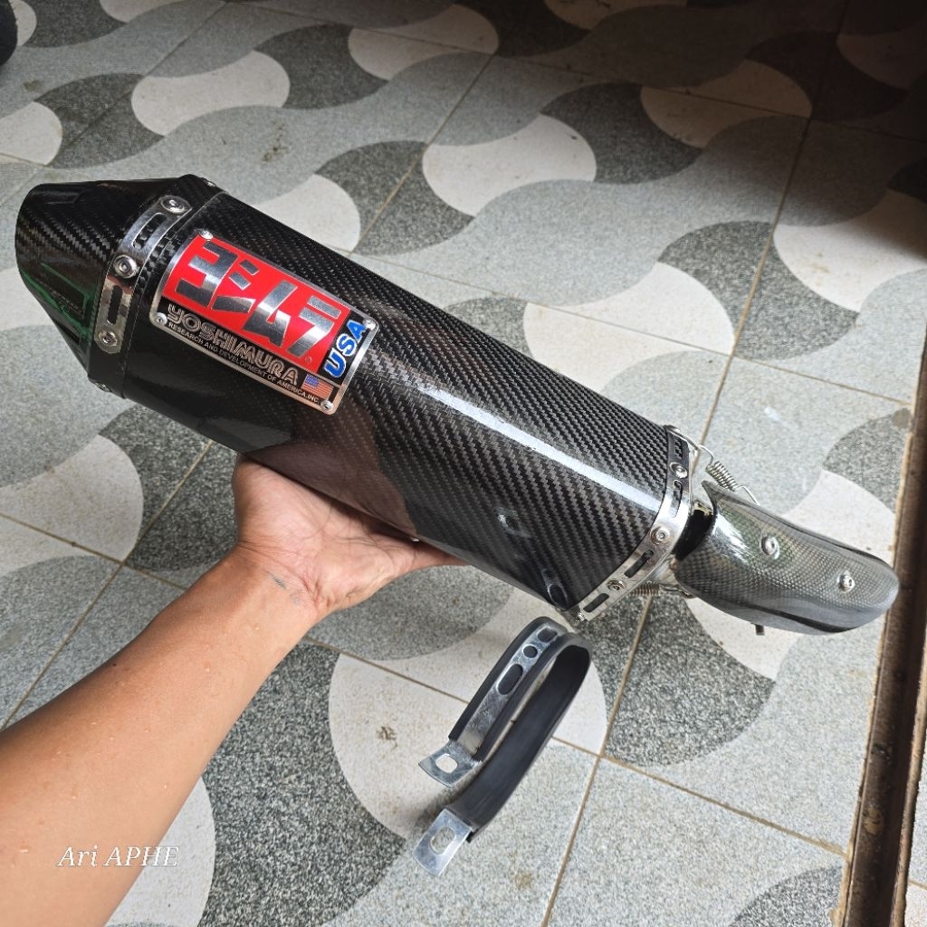 knalpot yoshimura TRC USA carbon original slip on ninja 250 fi karbu