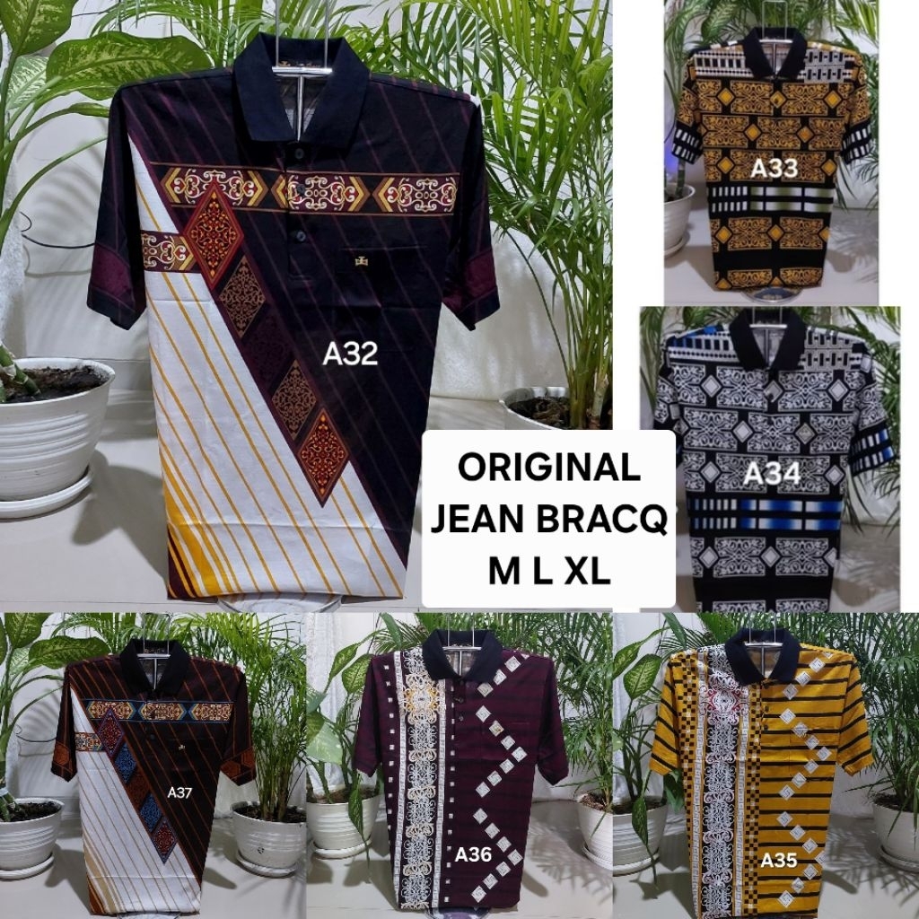 JEAN BRACQ - Kaos JB Gold - Kaos kerah Pria dewasa M L XL Original