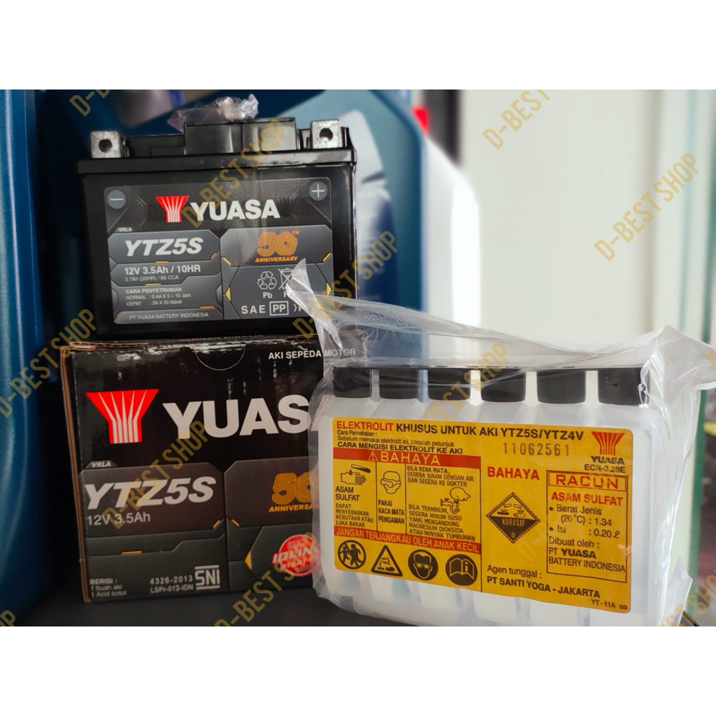 aki / accu kering yuasa YTZ5S MF | spin, xride, beat, vario, scoopy, Vixion