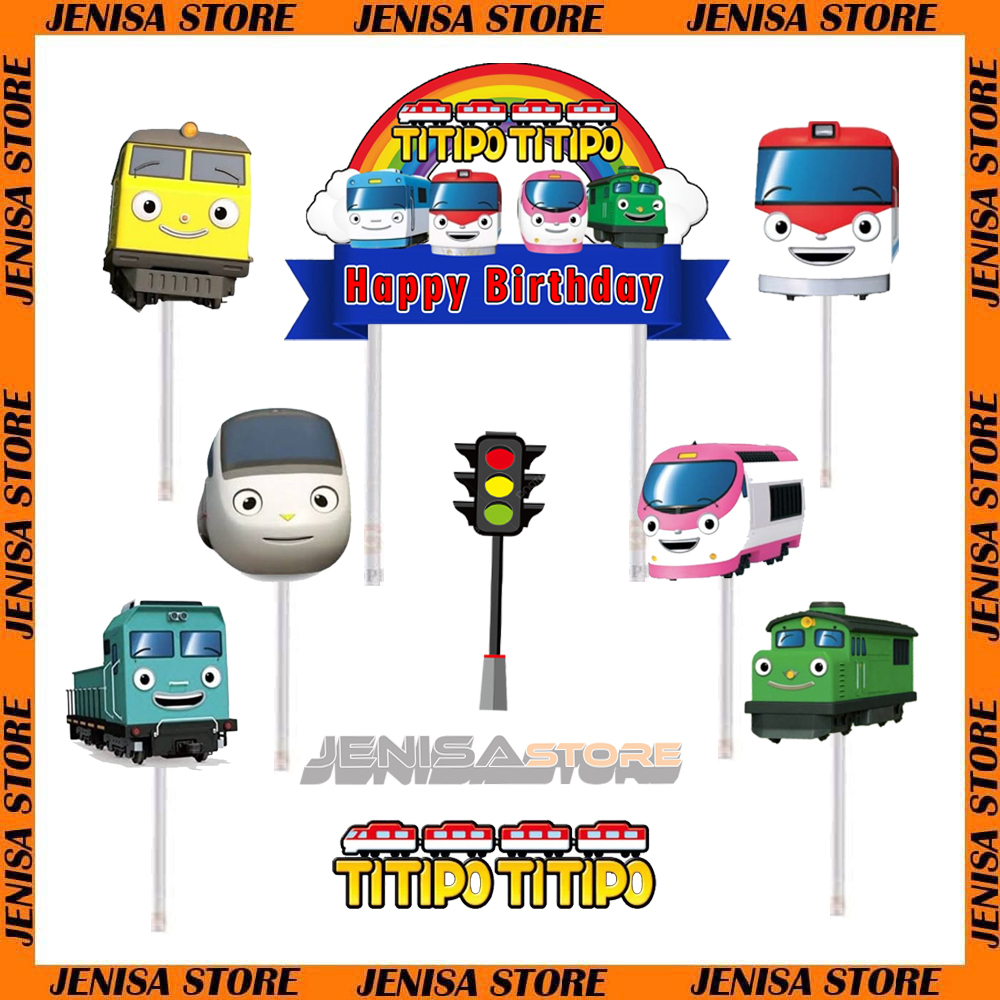 topper karakter titipo topper happy birthday stik full