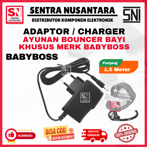 Adaptor Ayunan Listrik Bayi BABYBOSS | BABYBOSS Adaptor Ayunan Bayi Baru Anti Korslet 1.5 Meter Boun