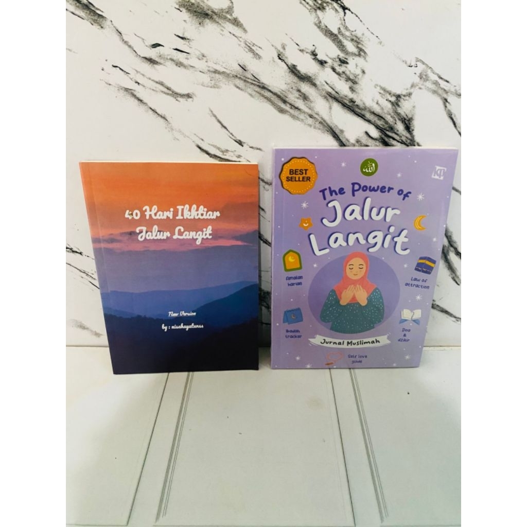 PAKET 2 BUKU 40 HARI IKHTIAR JALUR LANGIT + JURNAL MUSLIMAH  THE POWER OF JALUR LANGIT