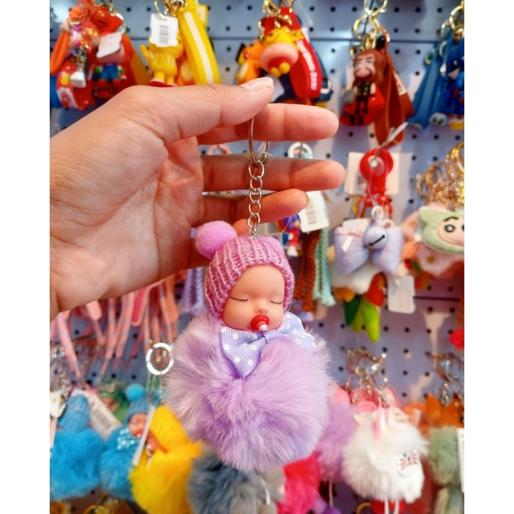 Gantungan kunci boneka tidur/gantungan Kunci bulu imut
