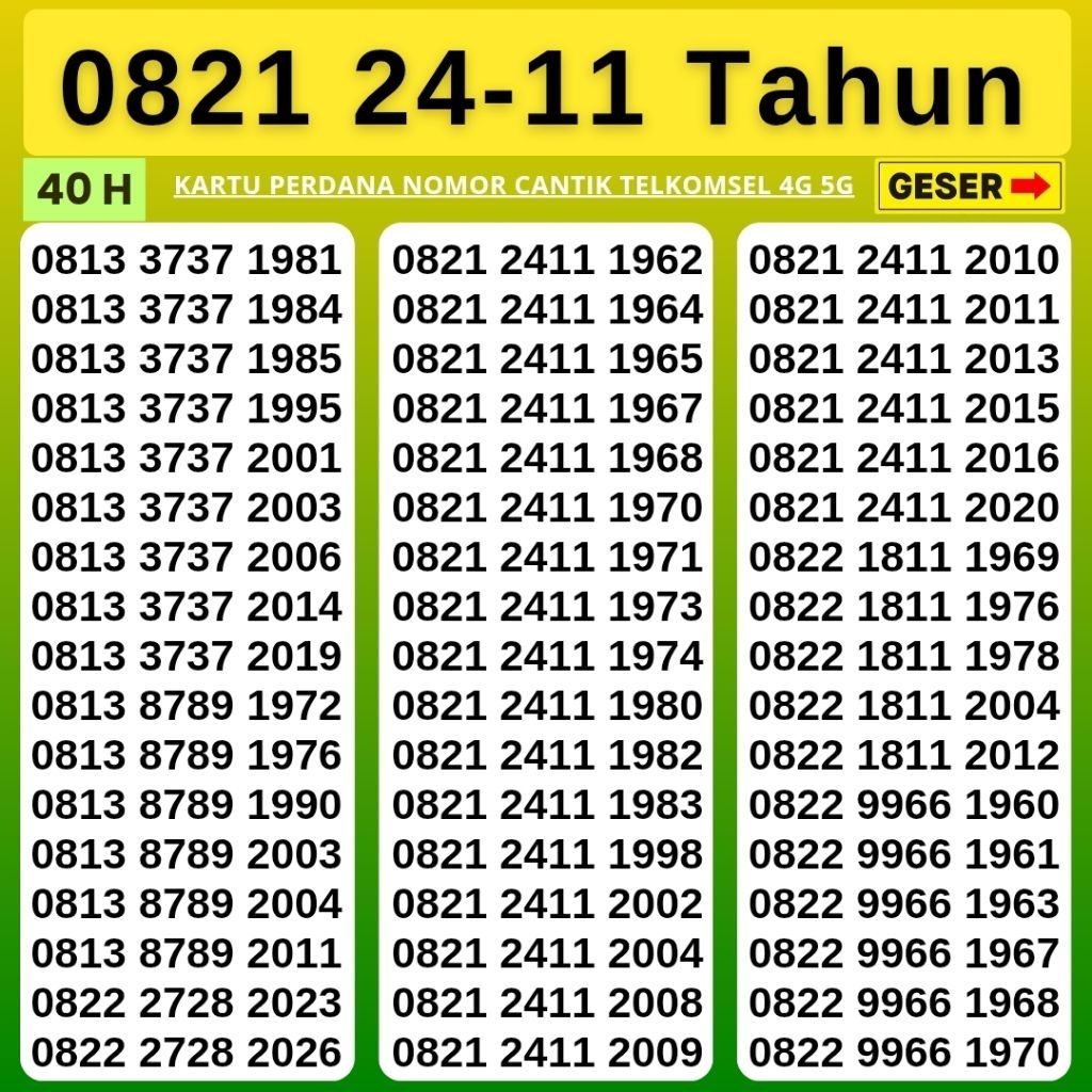 NOMOR CANTIK SIMPATI 4G LTE 5G TELKOMSEL SIMPATI CANTIK KARTU PERDANA SIMPATI NOCAN SIMPATI ABAB NOM