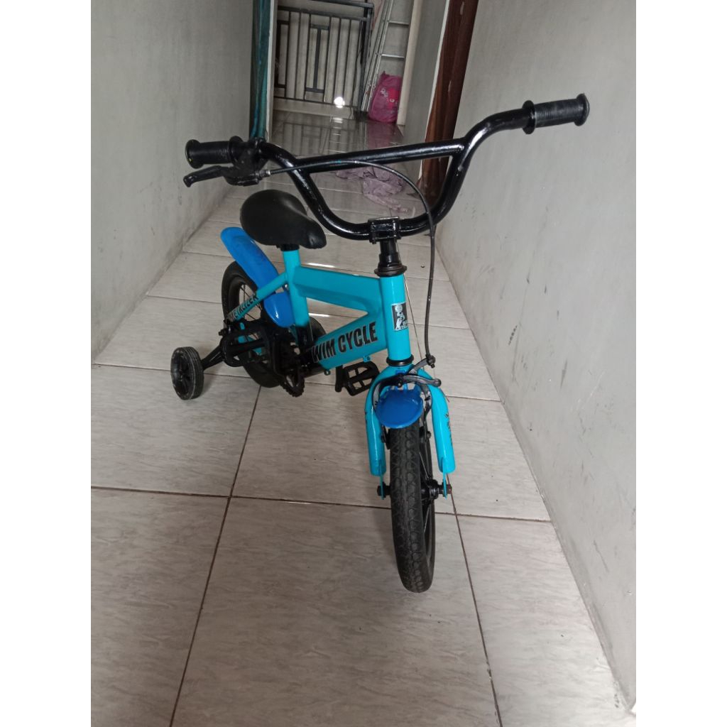 SEPEDA BEKAS UK 12" WIMCYCLE / SEPEDA ANAK SECOND UKURAN 12 INCH MERK WIMCYCLE REPAINT (CAT ULANG) D