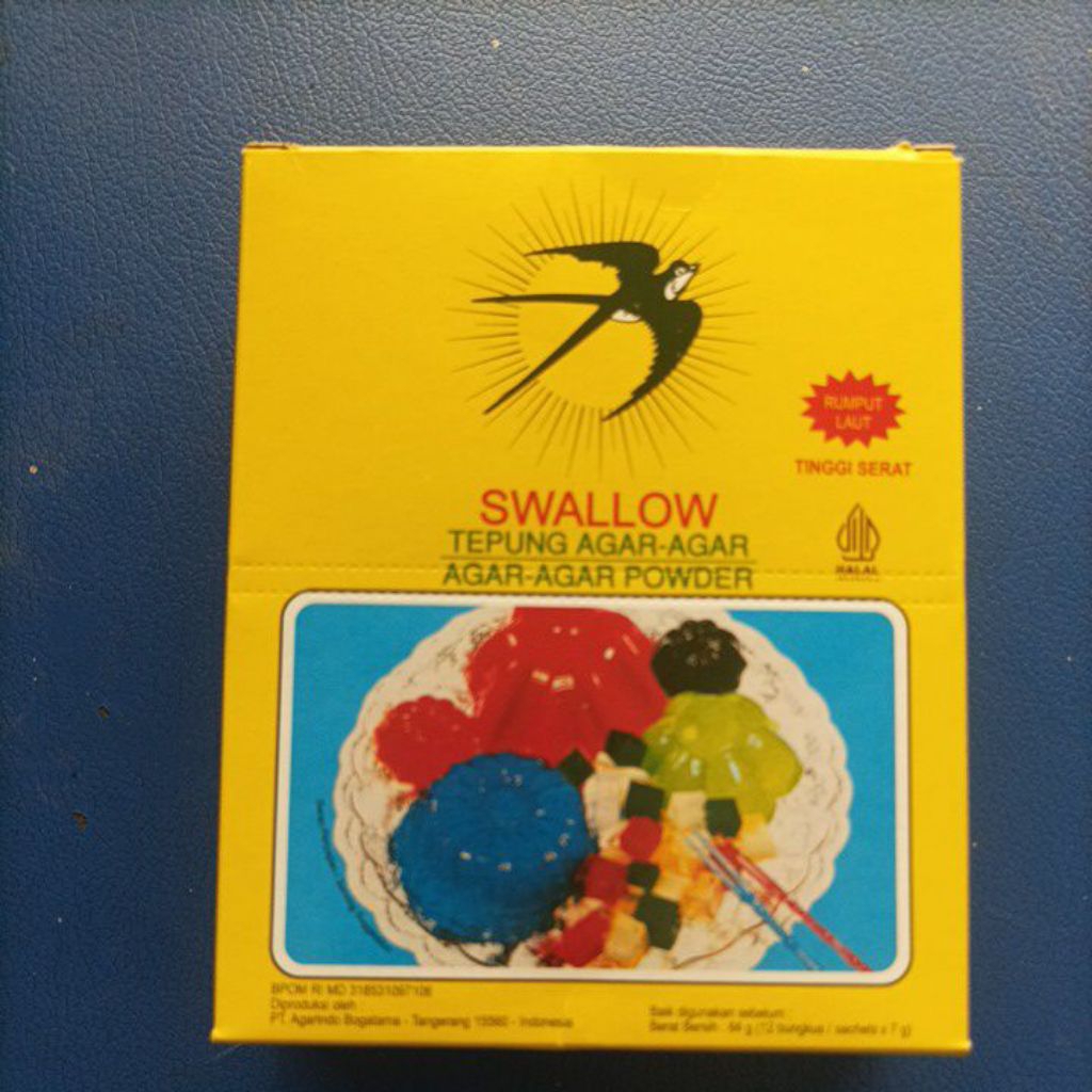 agar agar swallow plain putih