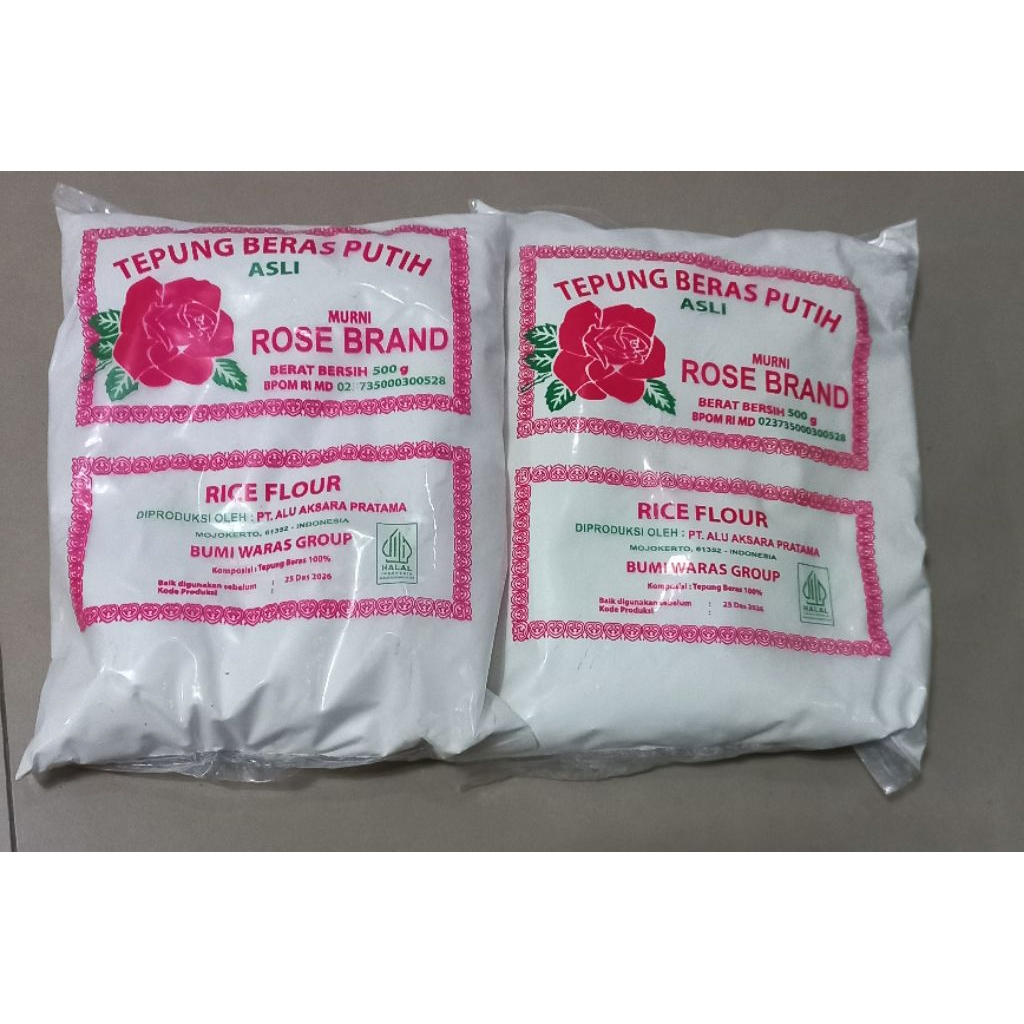 1kg/2bungkus Tepung beras rose brand 500grx2