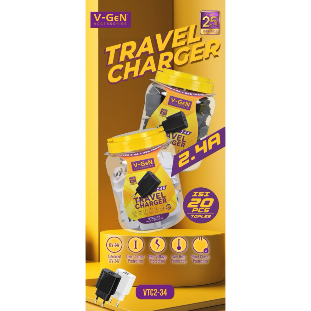 V-Gen Kepala Charger USB 2 port