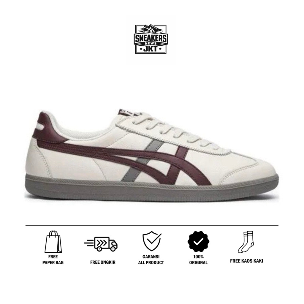 Sepatu Onitsuka Tiger Tokuten Burgundy/Sneakrs/Pria/Wanita/Original